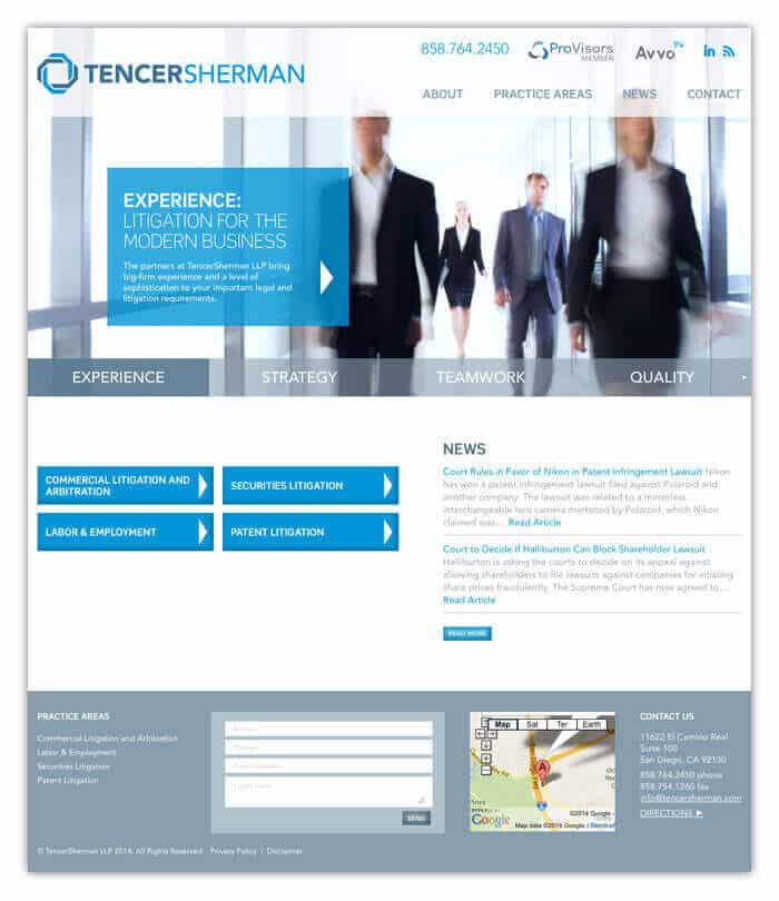 TencerSherman LLP Website