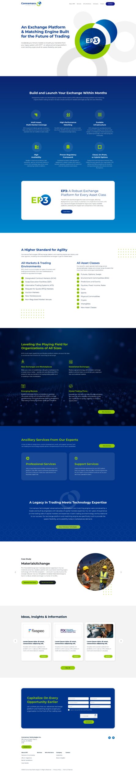 Homepage screenshot of Connamara Tech