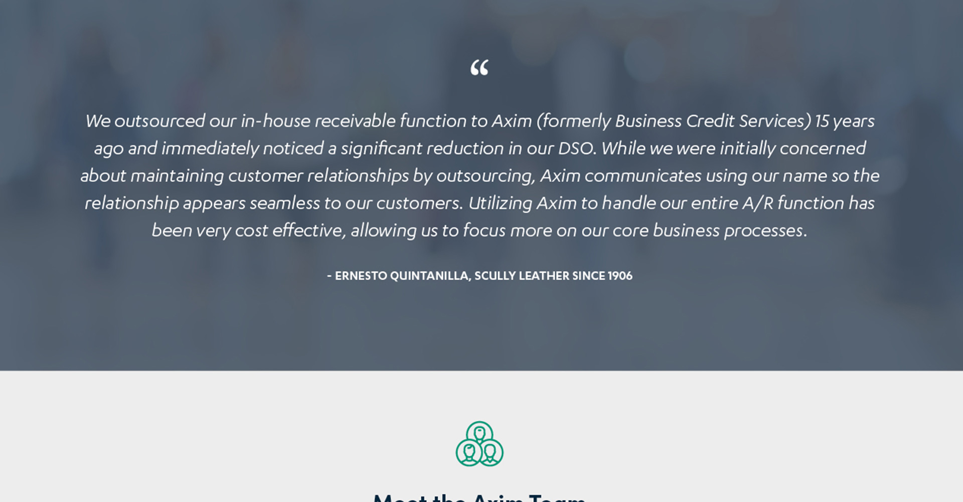 Homepage screenshot of Axim