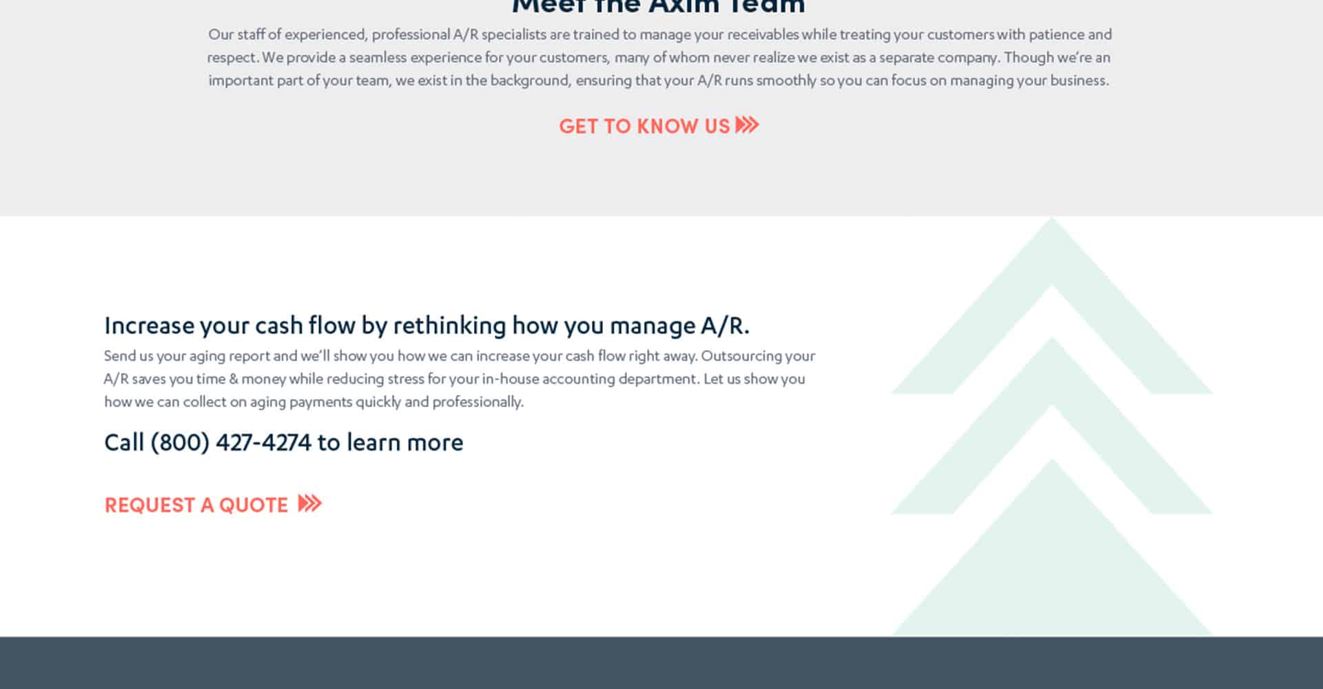 Homepage screenshot of Axim