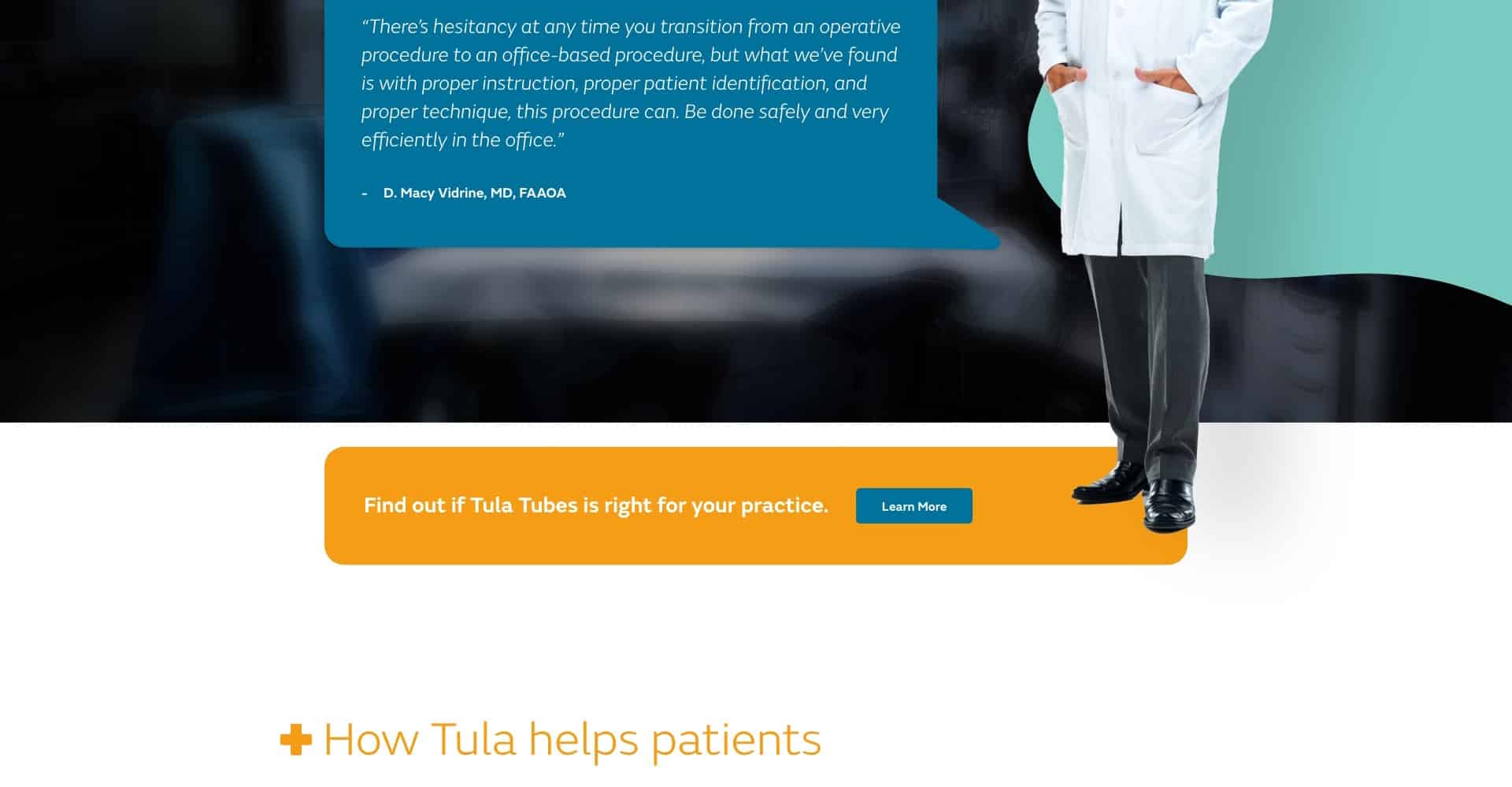 Homepage screenshot of Tula Tubes