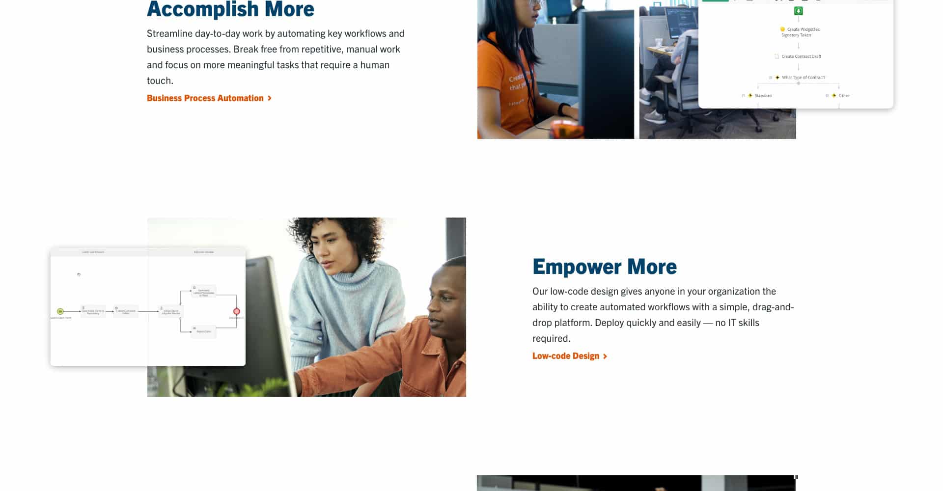 Homepage screenshot of Laserfiche