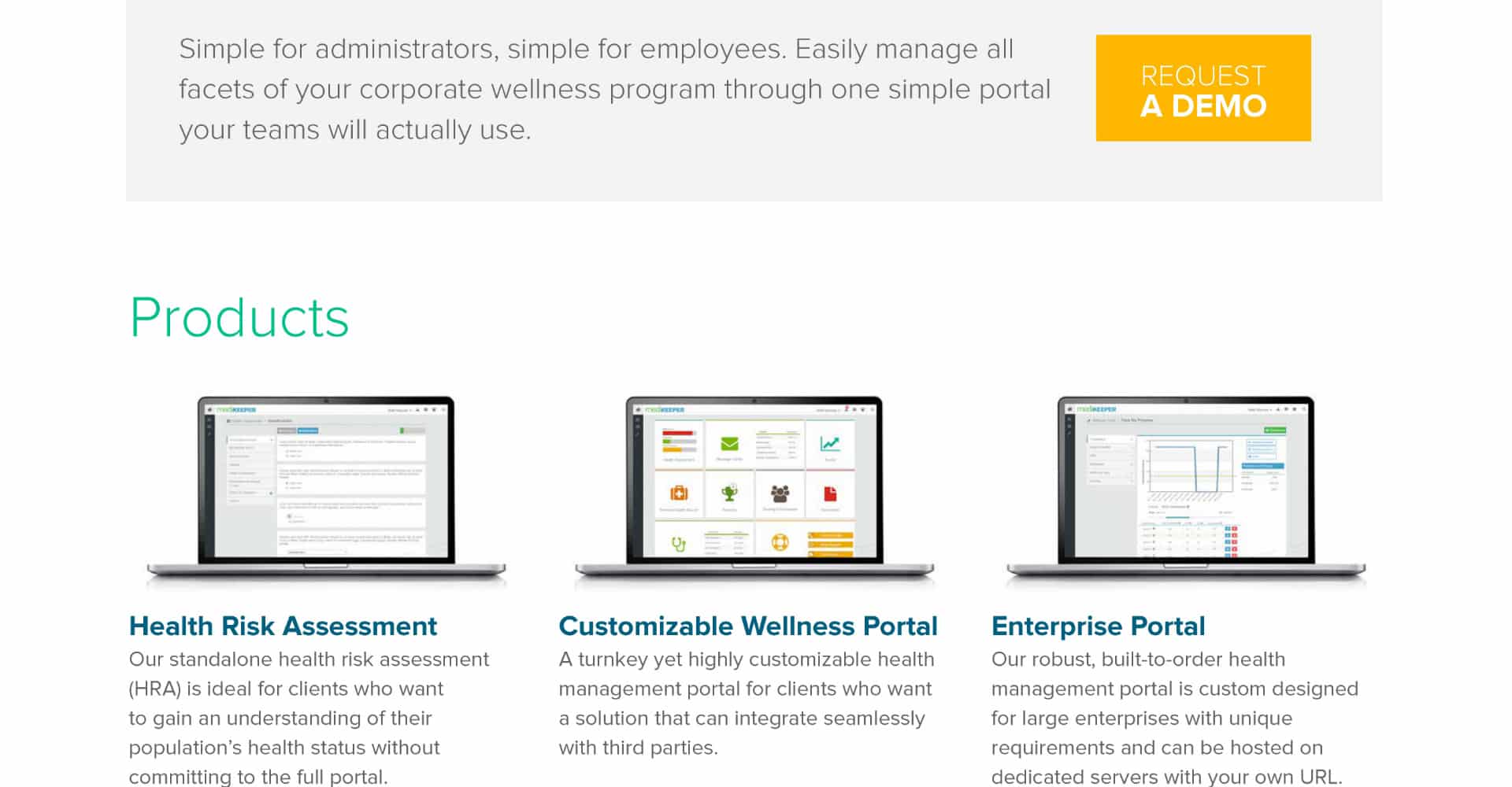 Homepage screenshot of MediKeeper