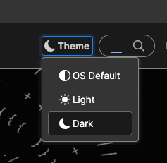 Dark mode selector for Mozilla