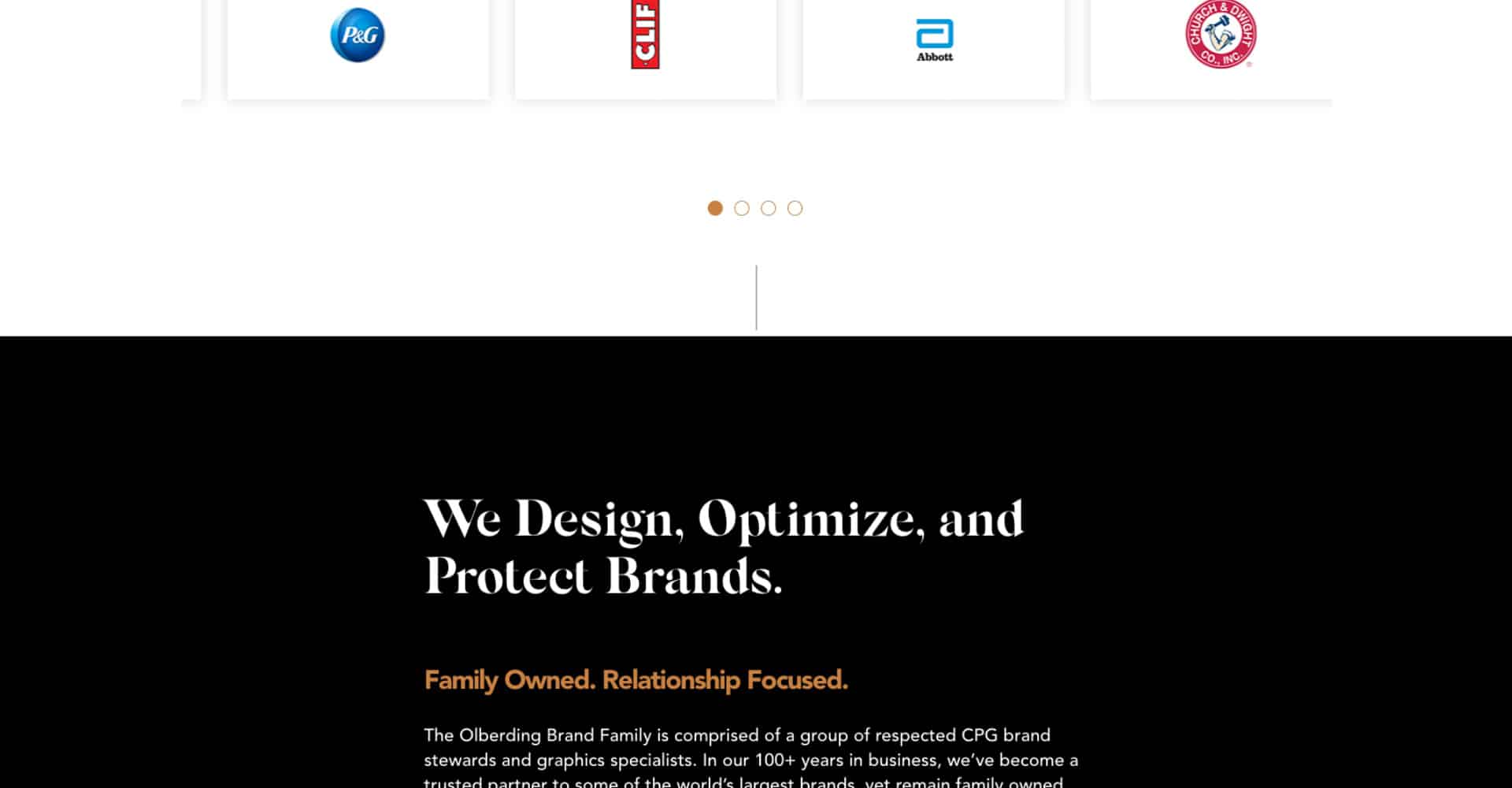 Homepage screenshot of Olberding