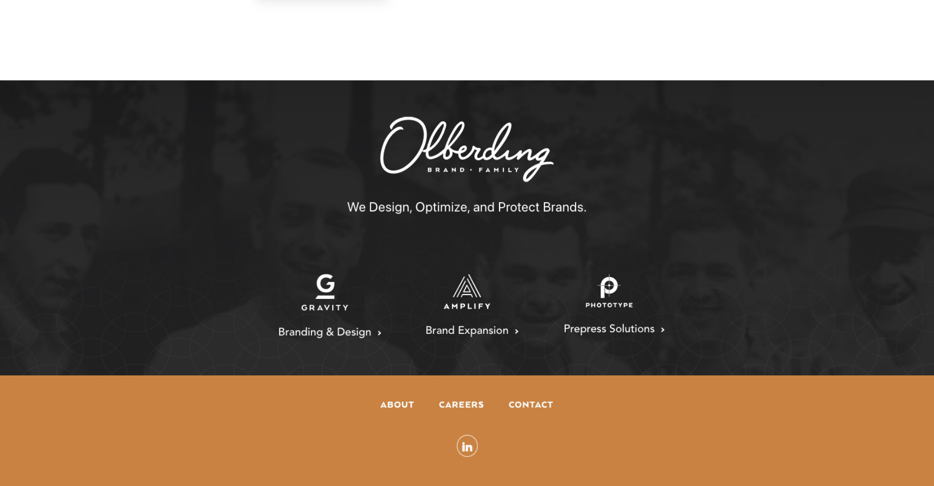 Homepage screenshot of Olberding