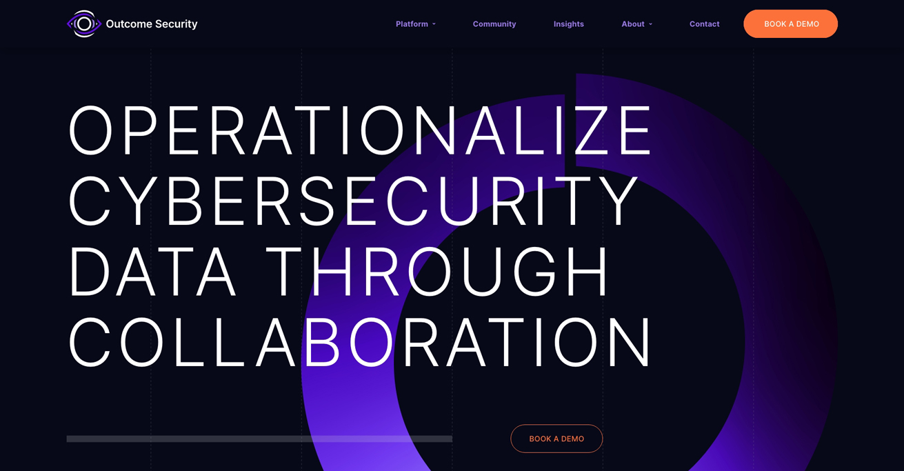 Homepage screenshot of Outcome Security