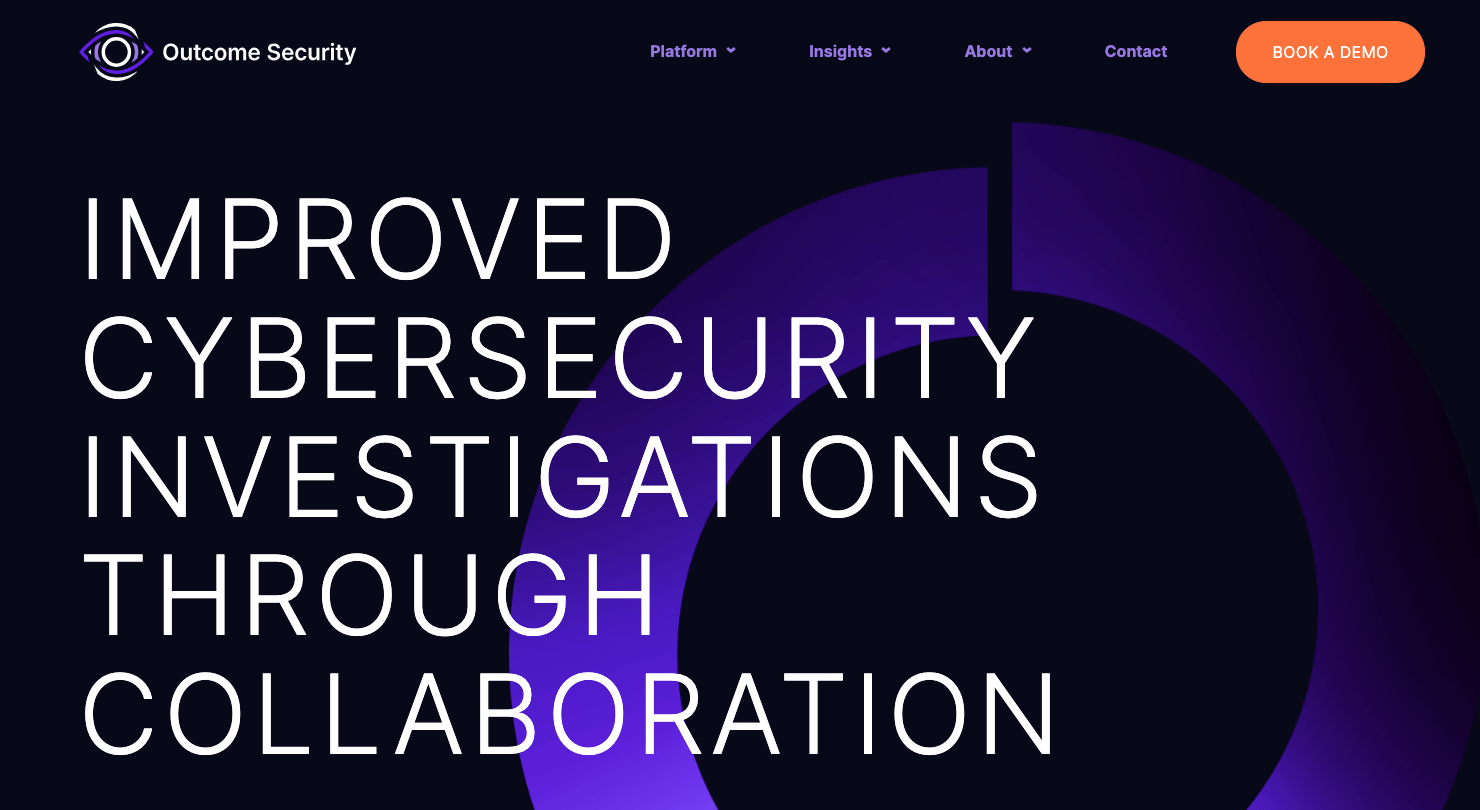Dark design on a B2B website design