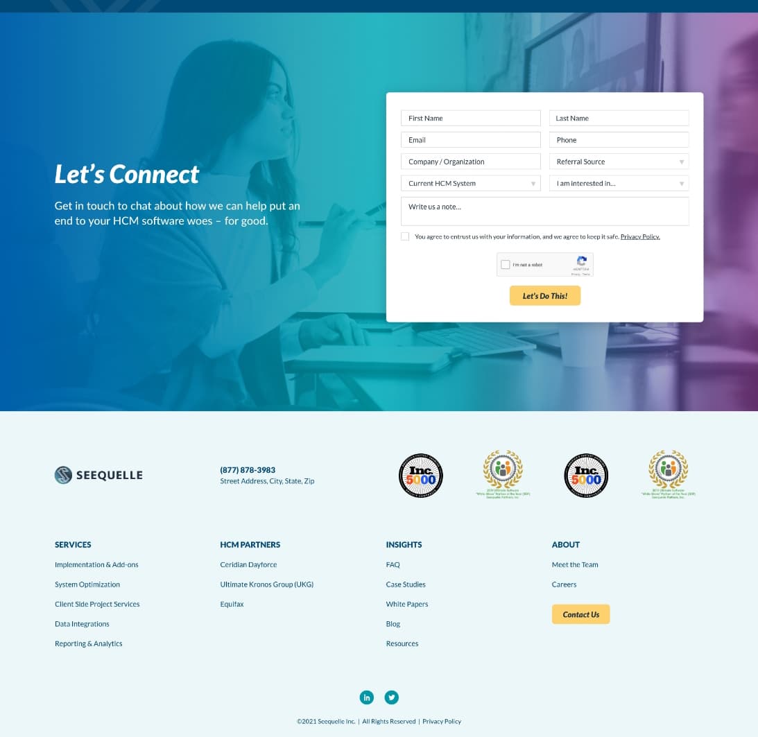 Homepage screenshot of Seequelle