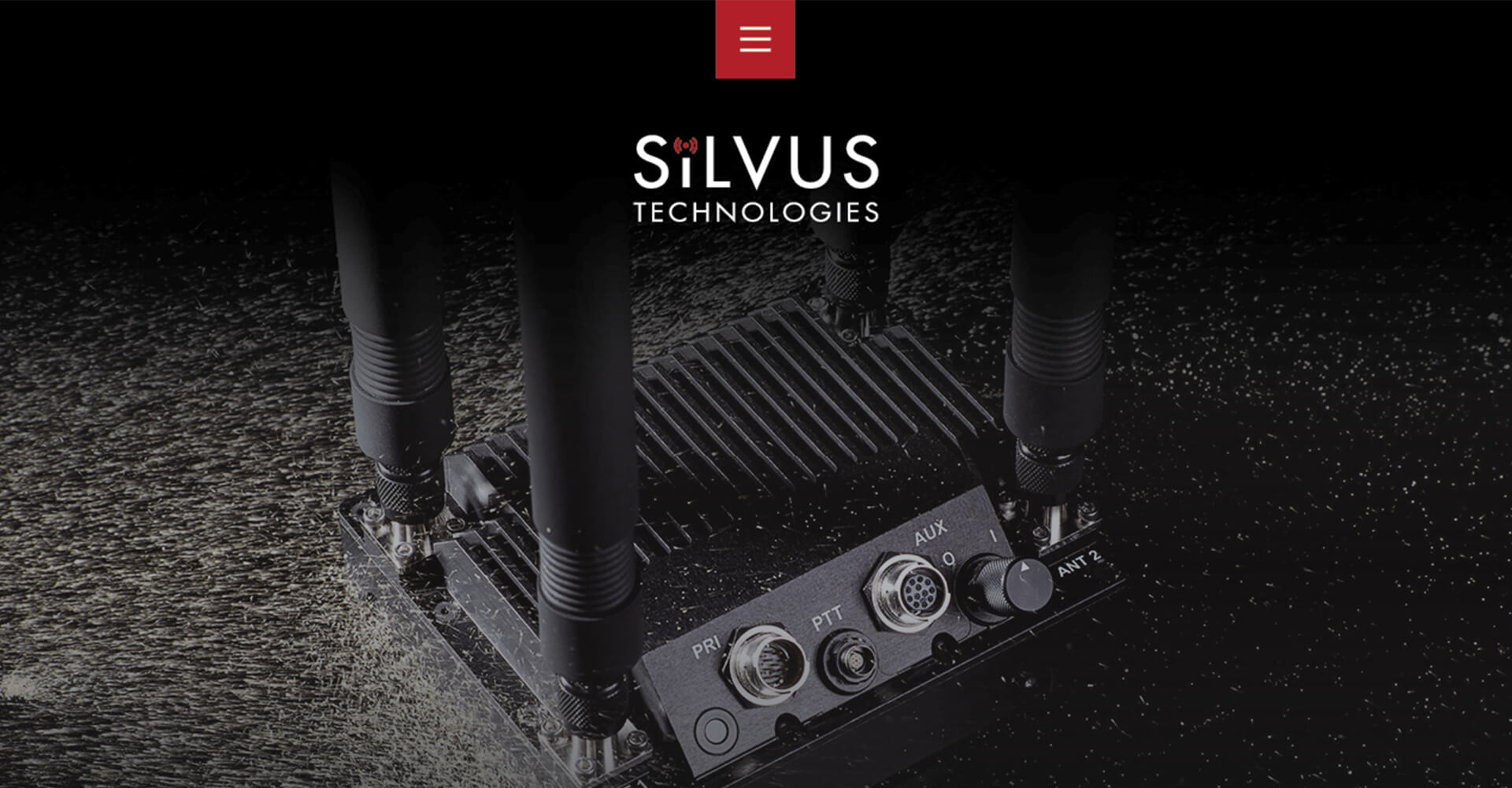 Homepage screenshot of Silvus