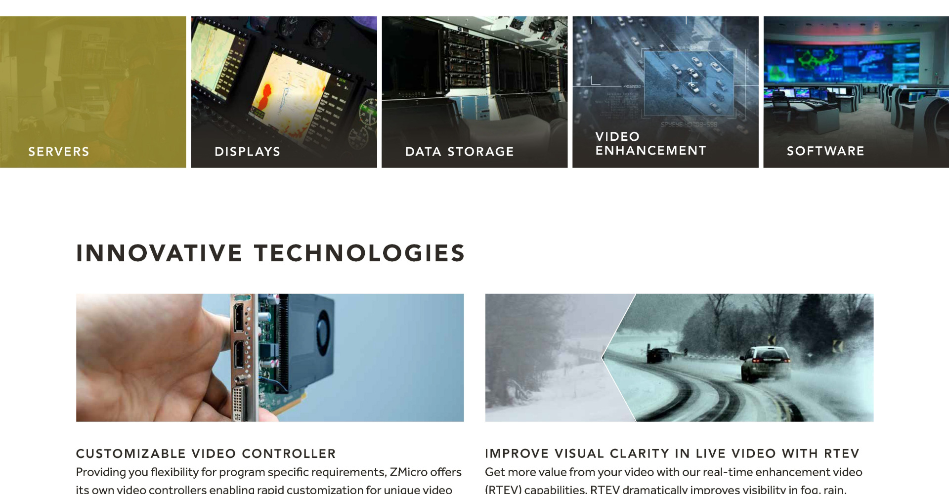 Homepage screenshot of ZMicro