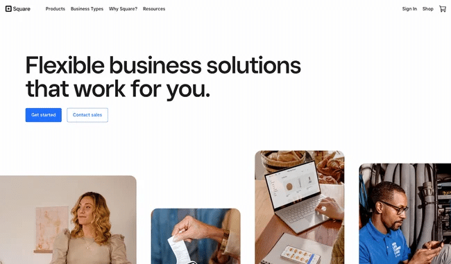 Square web design