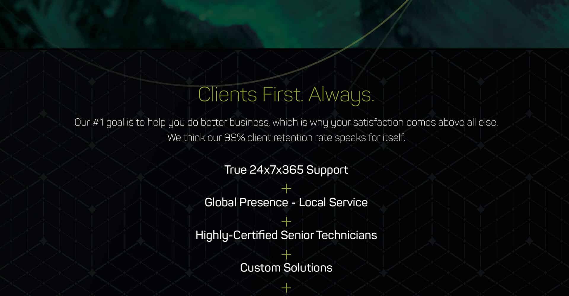 Homepage screenshot of Edge Technology Group