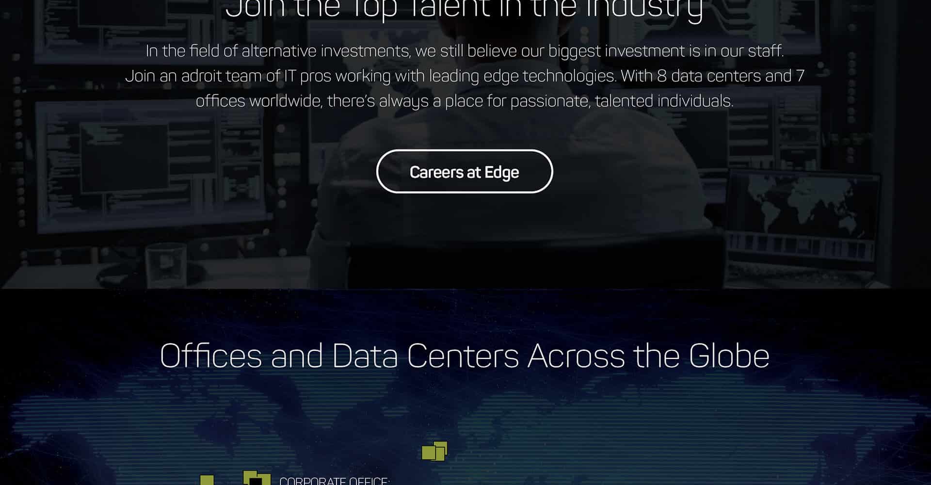 Homepage screenshot of Edge Technology Group