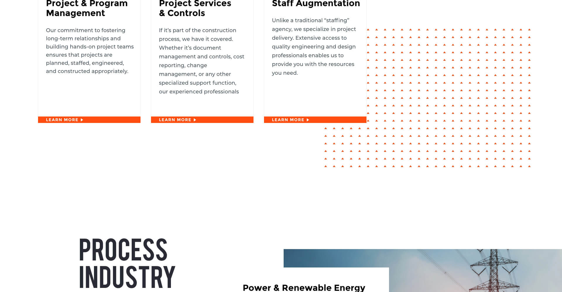 Homepage screenshot of Eichleay