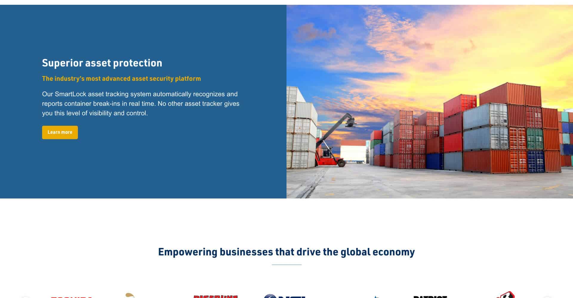 Homepage screenshot of FleetUp