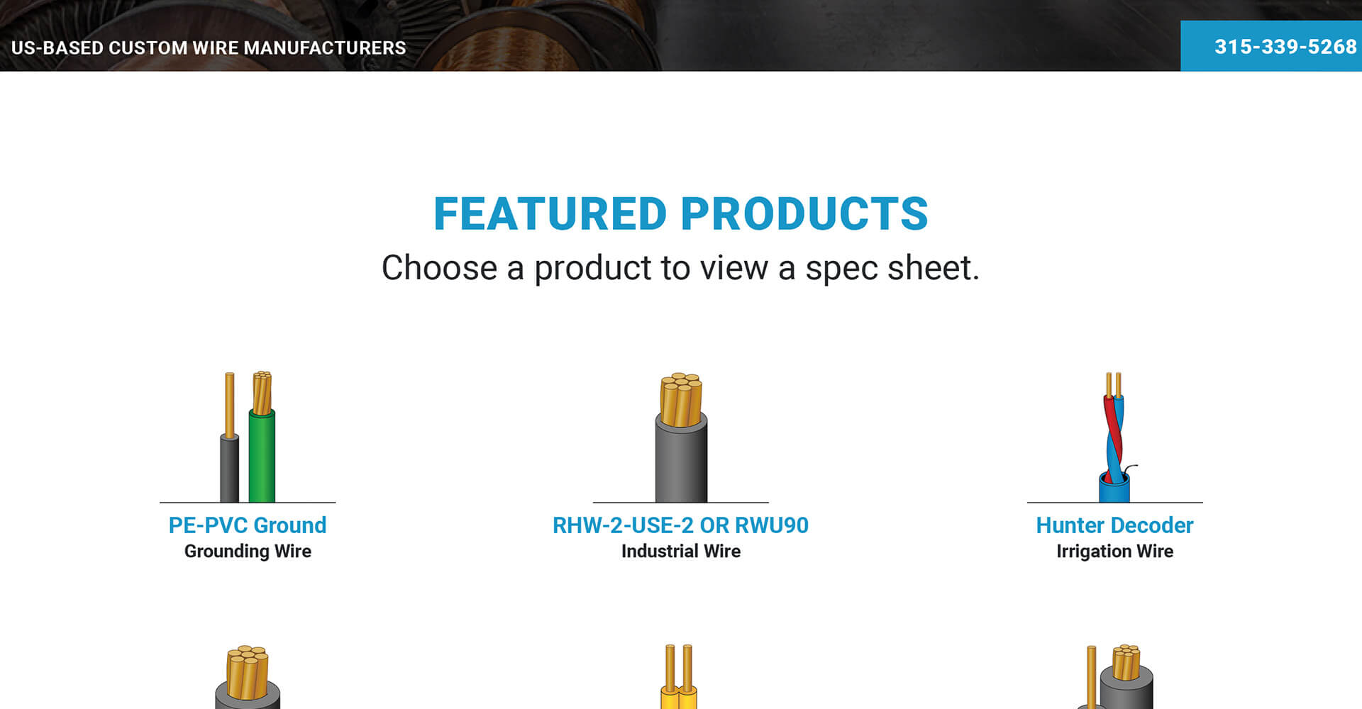 Homepage screenshot of Kris-Tech Wire
