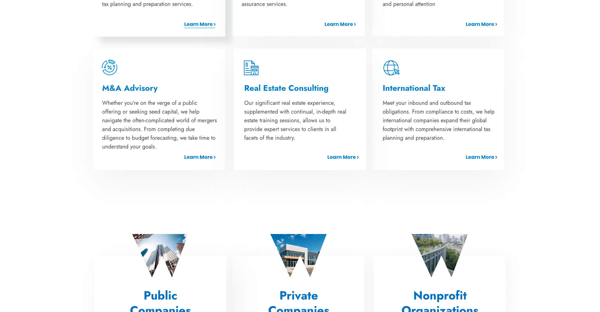 Homepage screenshot of Haskell & White 