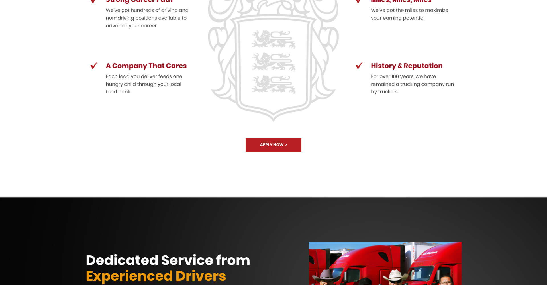 Homepage screenshot of C.R. England 