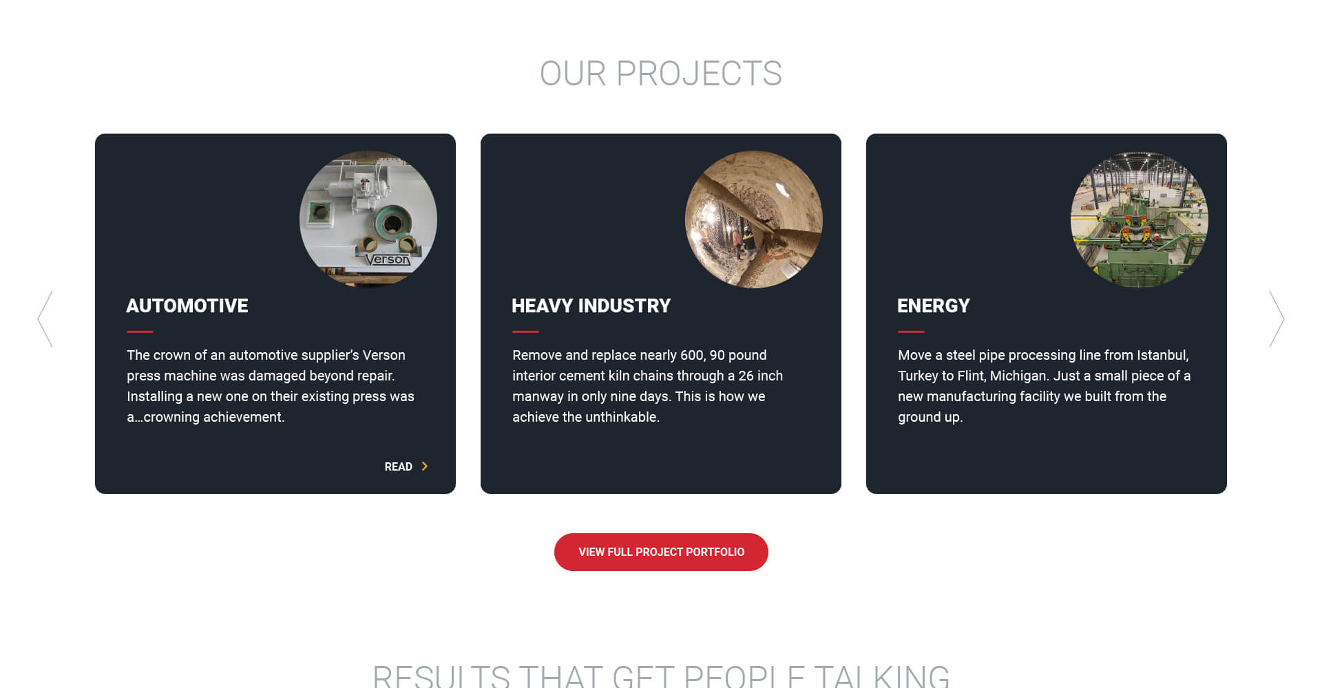 Homepage screenshot of Lee Contracting