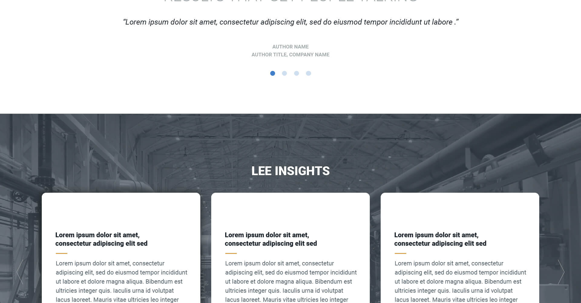 Homepage screenshot of Lee Contracting