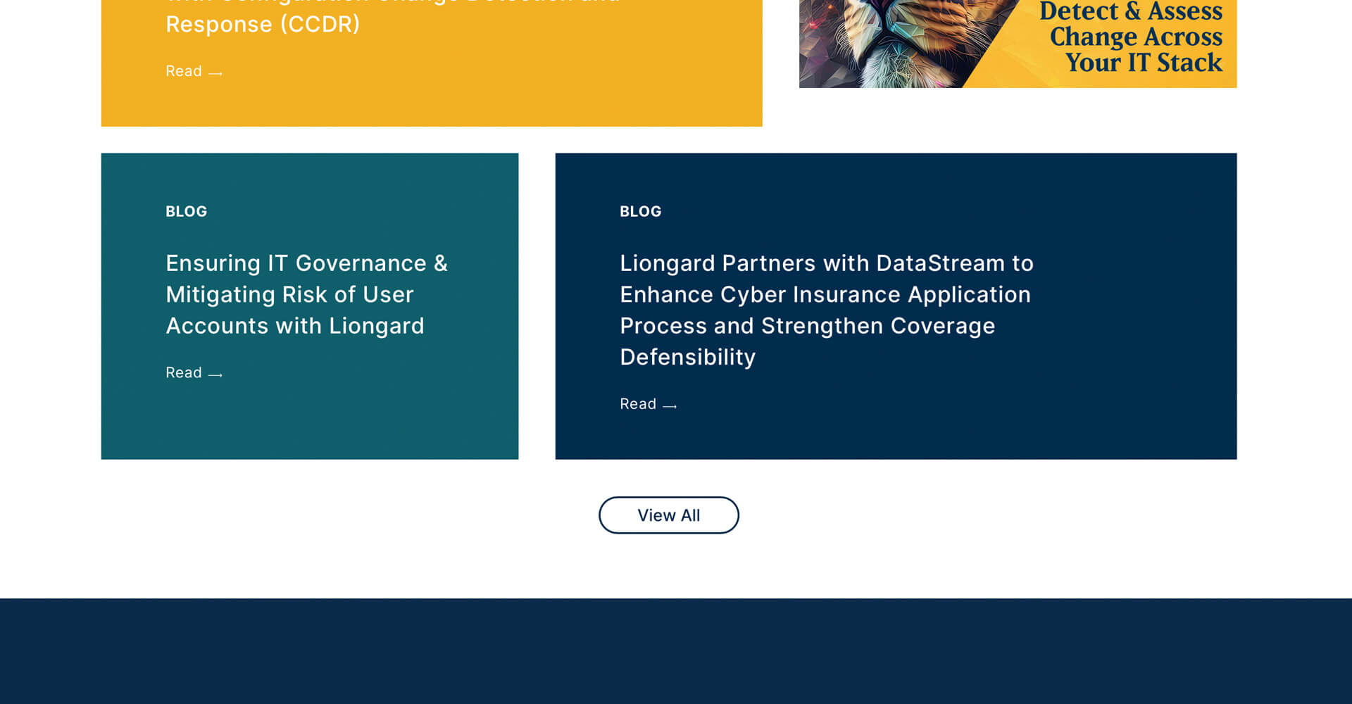 Homepage screenshot of Liongard