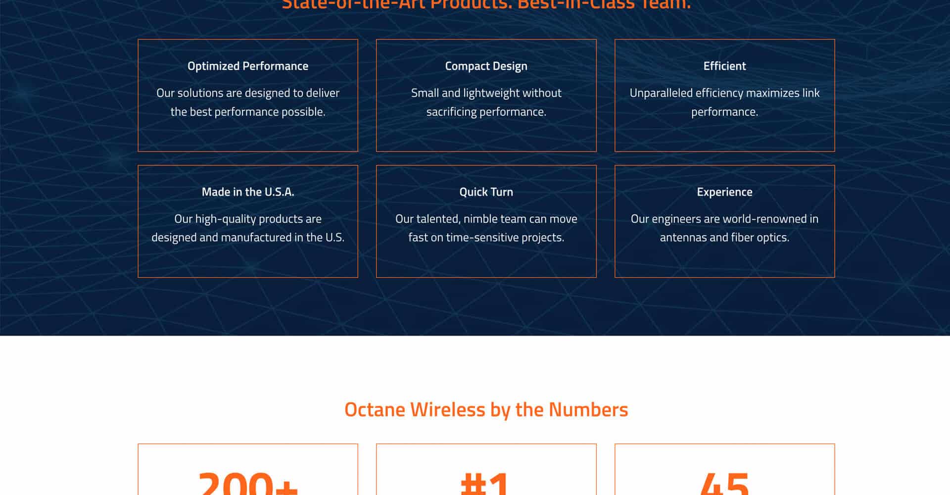 Homepage screenshot of Octane Wireless