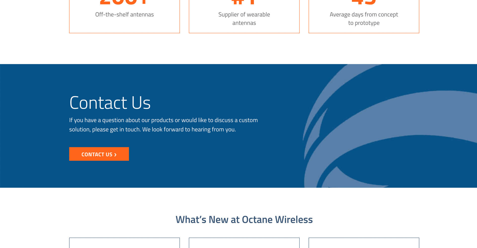 Homepage screenshot of Octane Wireless