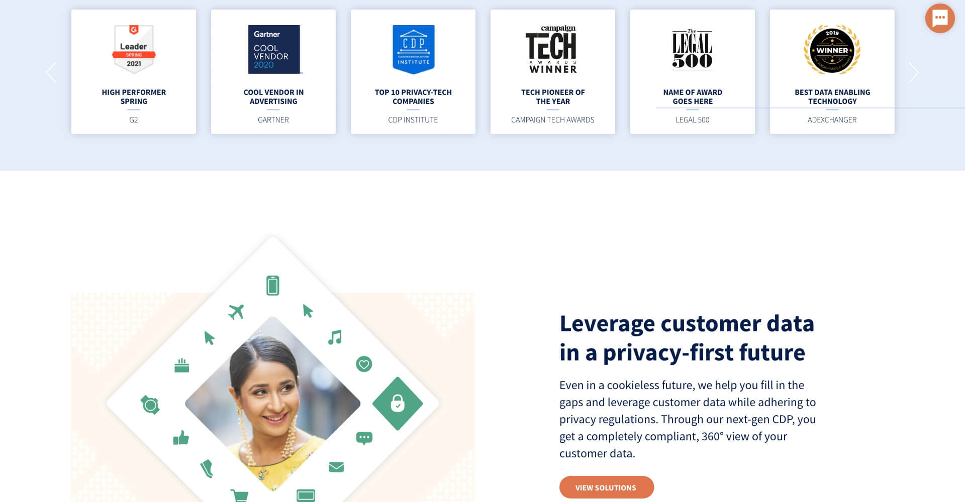 Homepage screenshot of Zeotap
