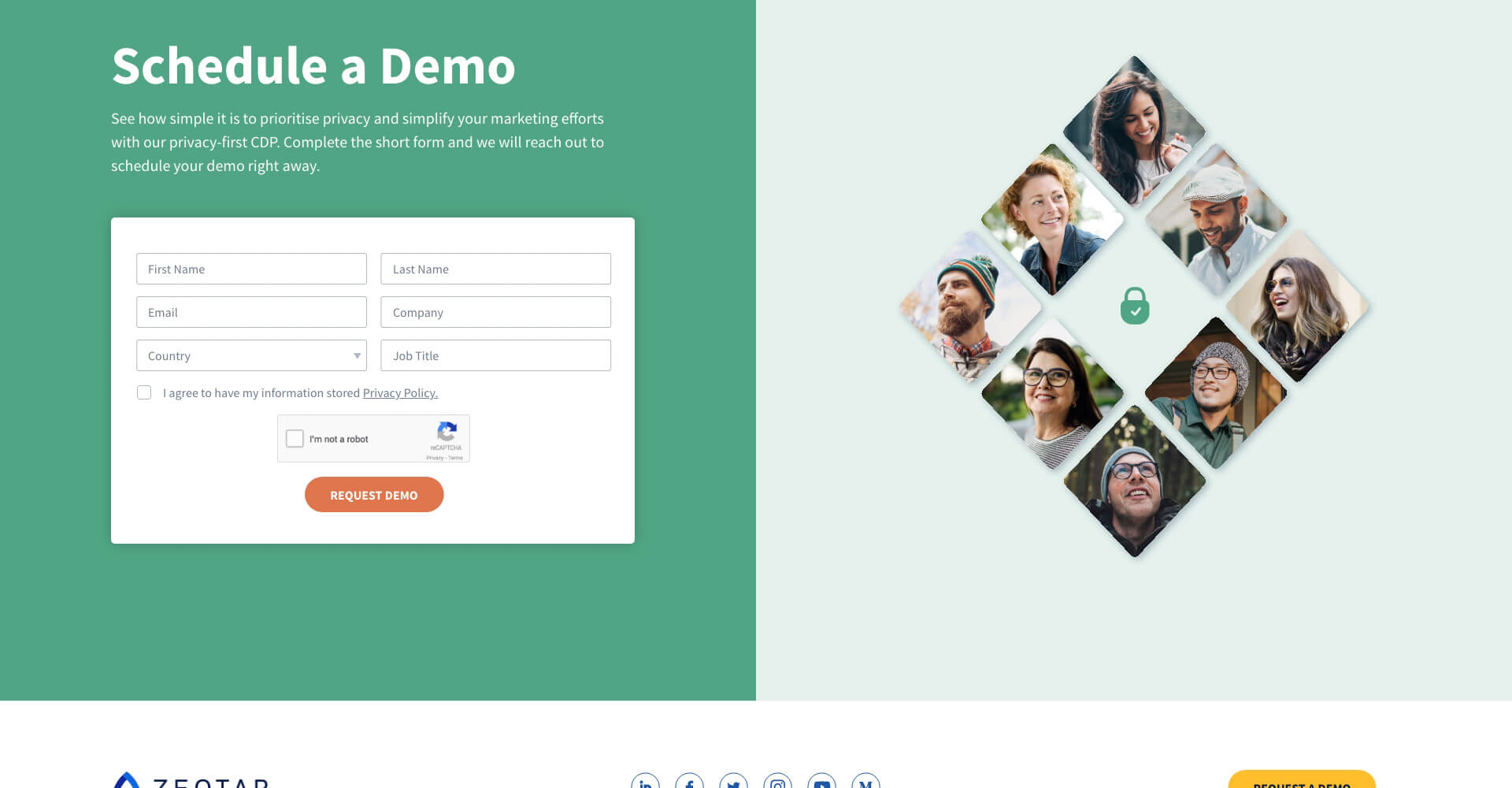 Homepage screenshot of Zeotap