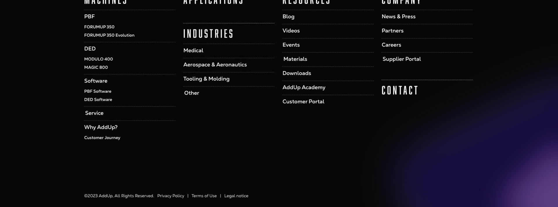 Homepage screenshot of AddUp