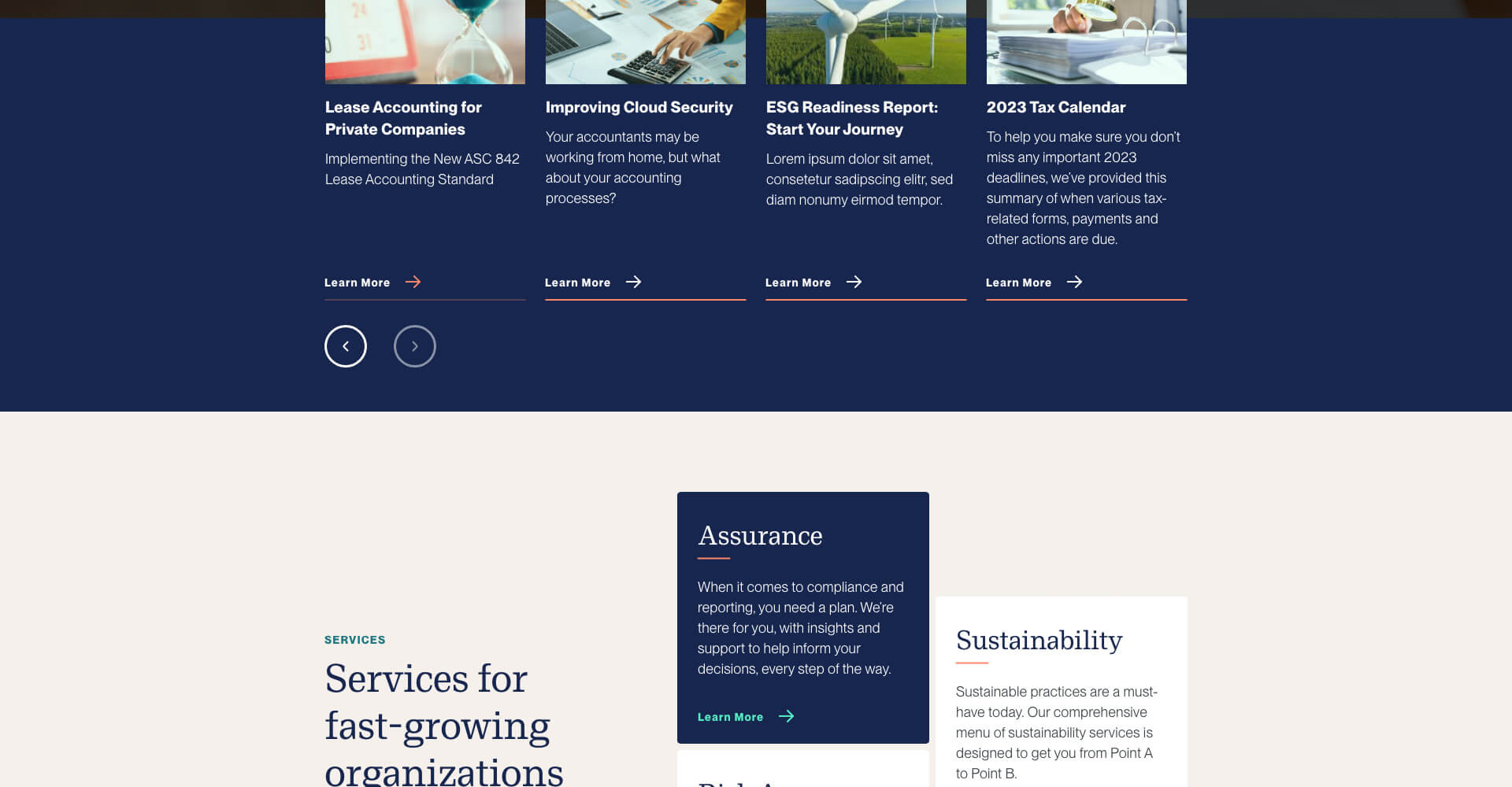 Homepage screenshot of Sensiba