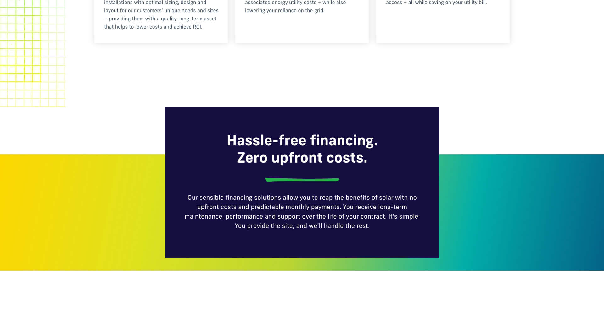 Homepage screenshot of REC Solar