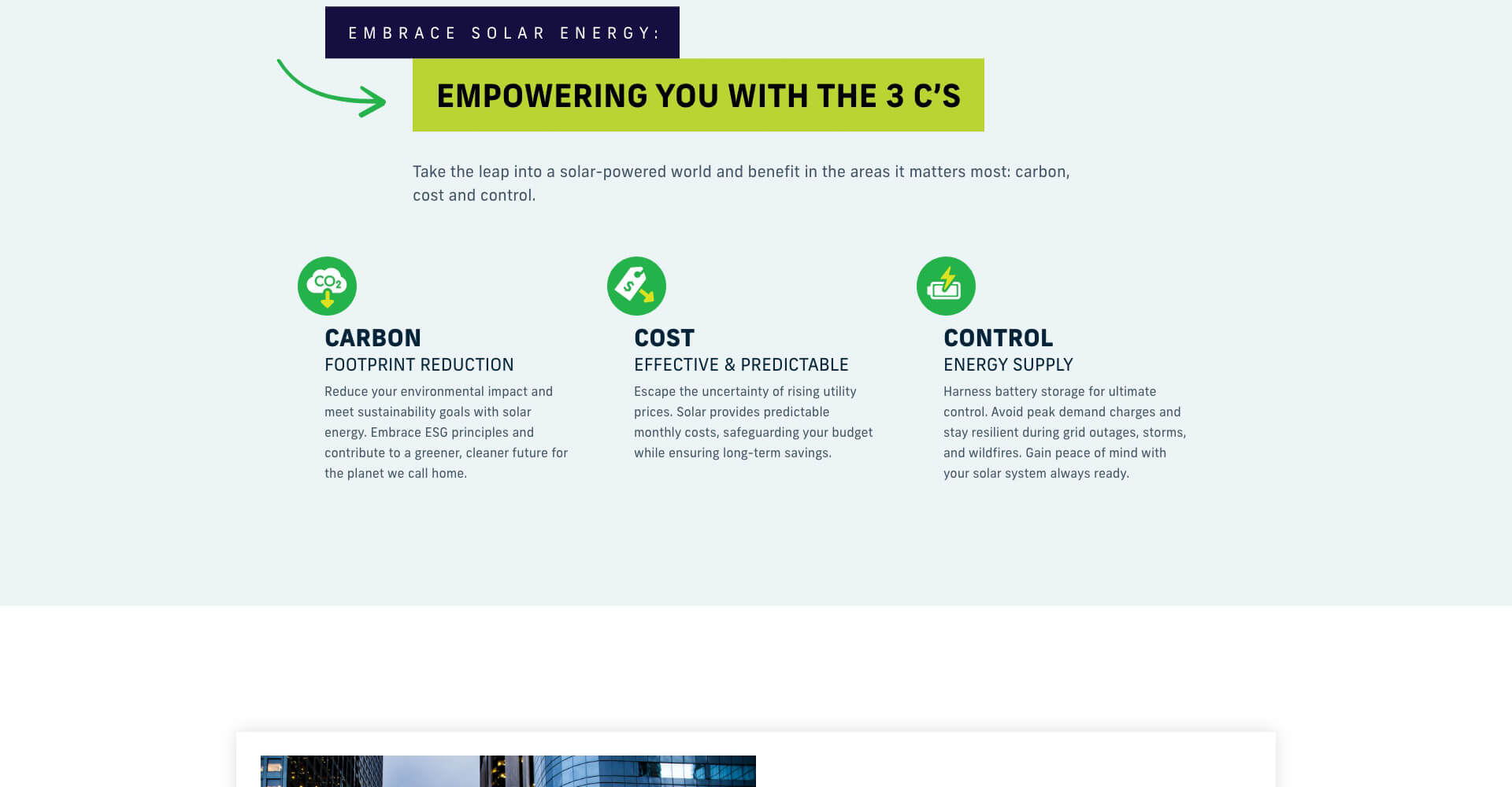 Homepage screenshot of REC Solar