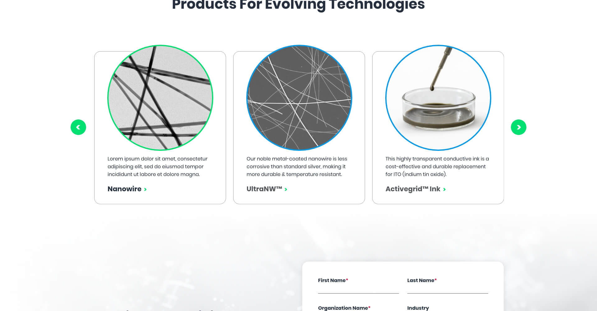 Homepage screenshot of C3Nano
