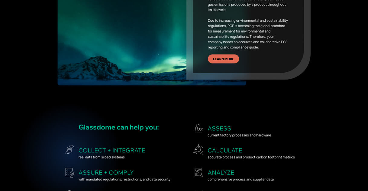 Homepage screenshot of Glassdome