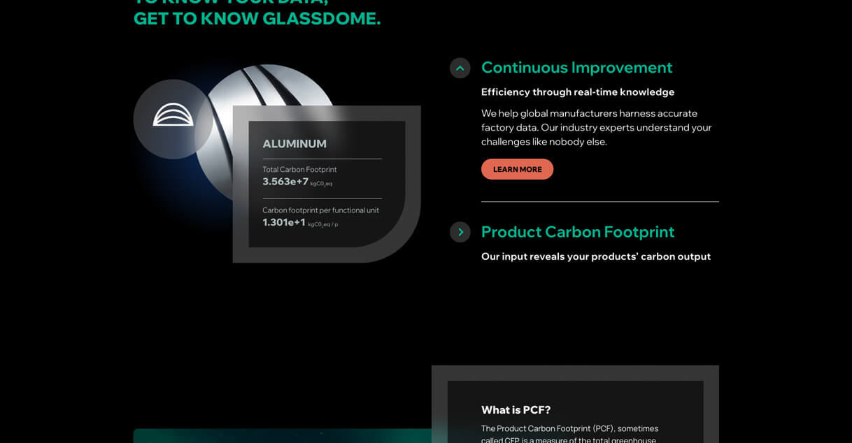 Homepage screenshot of Glassdome