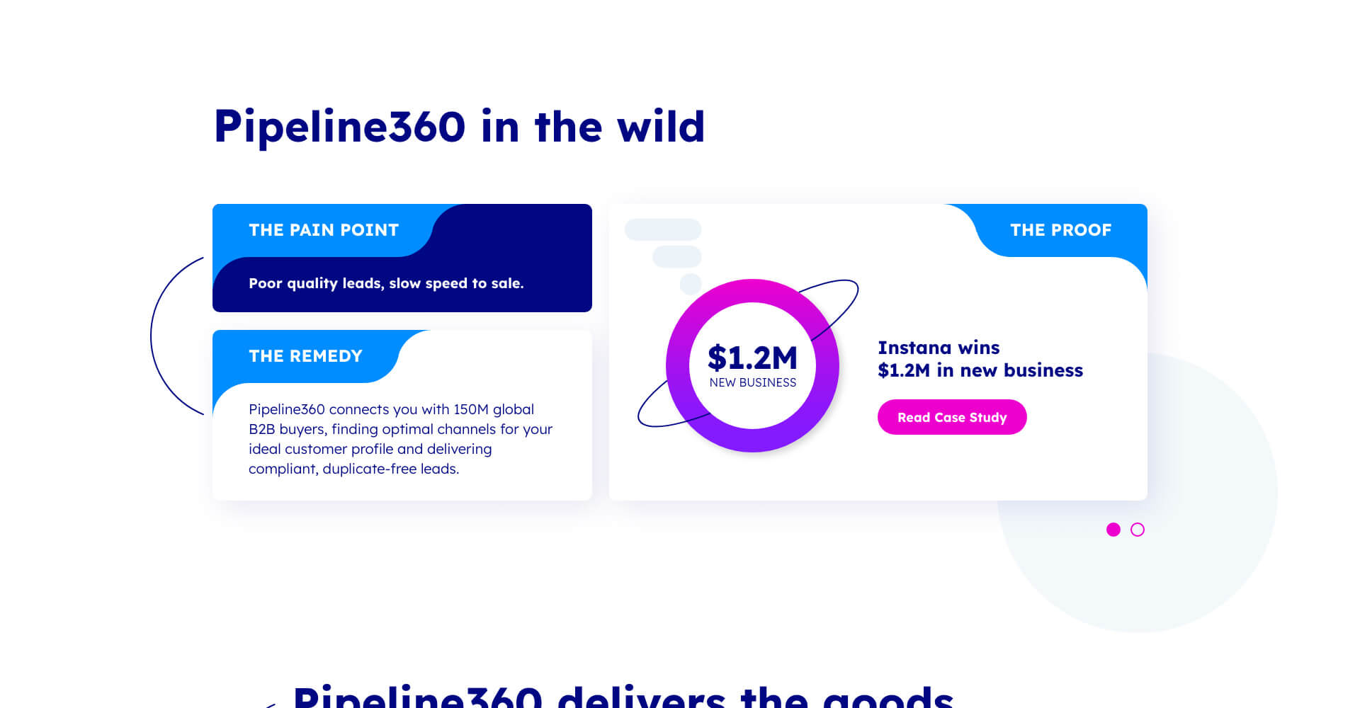 Homepage screenshot of Pipeline360