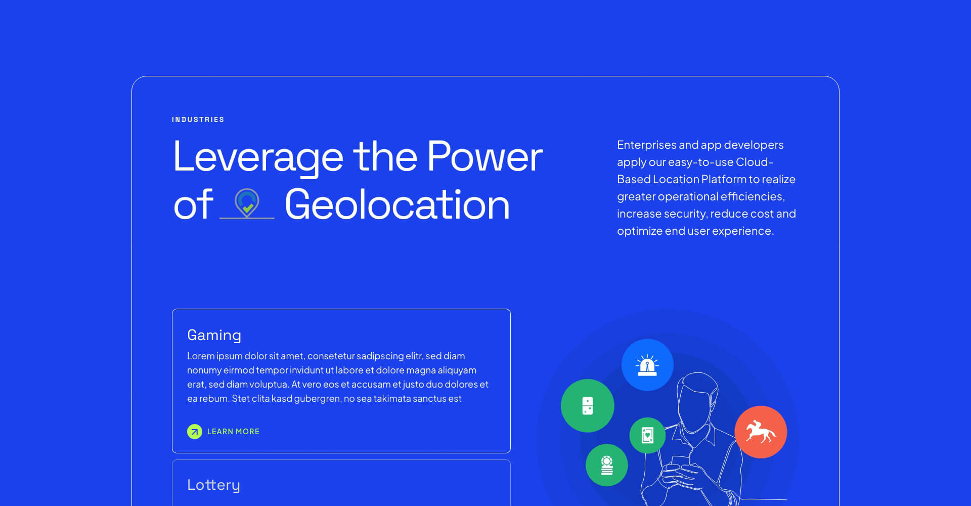Homepage screenshot of Locance