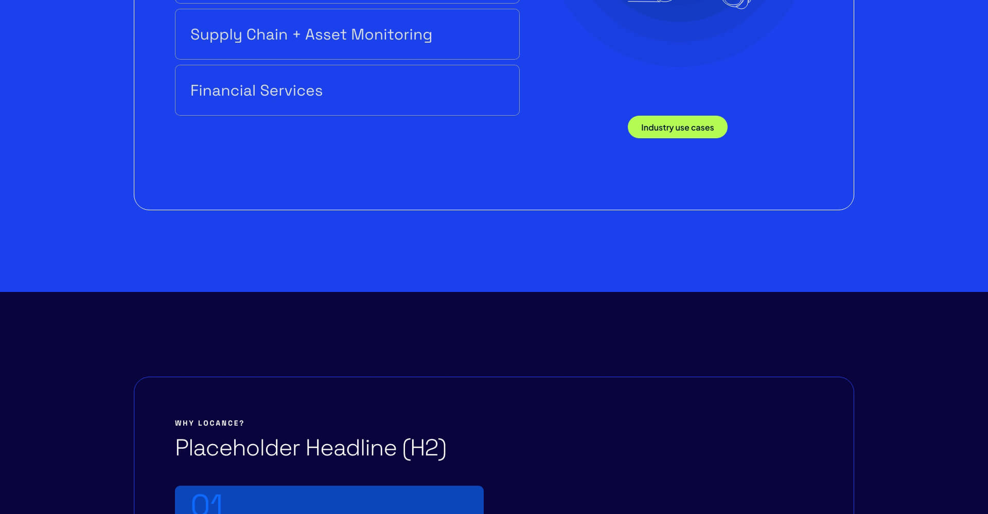 Homepage screenshot of Locance