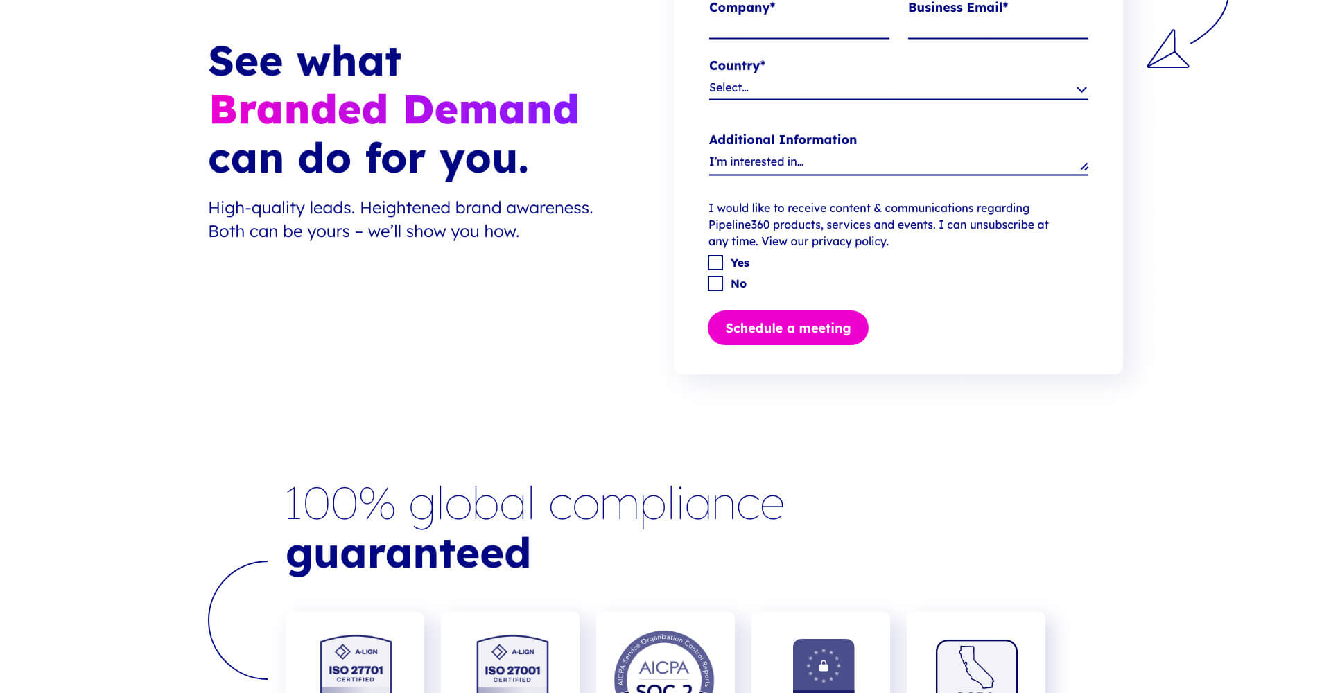 Homepage screenshot of Pipeline360