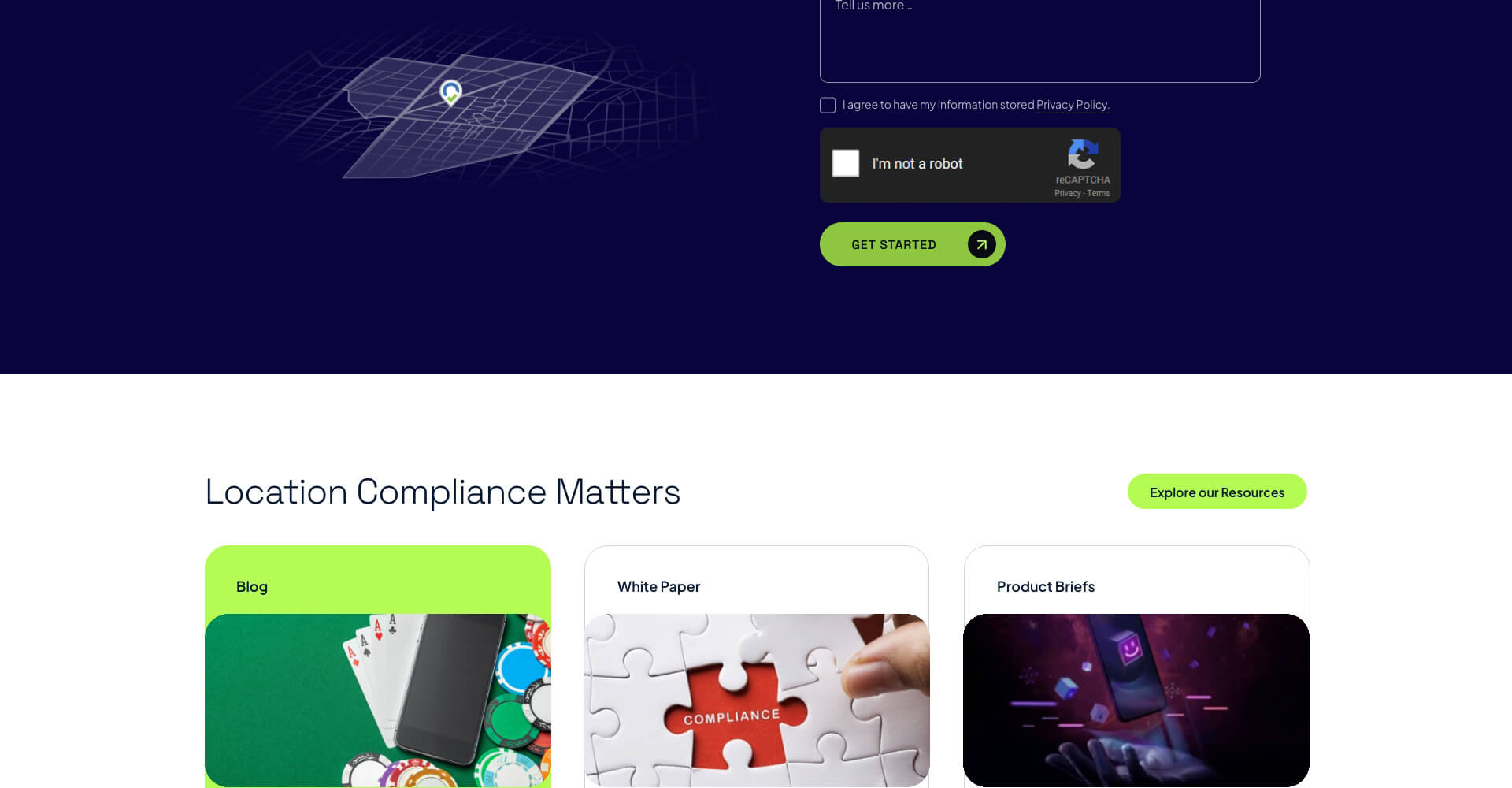 Homepage screenshot of Locance