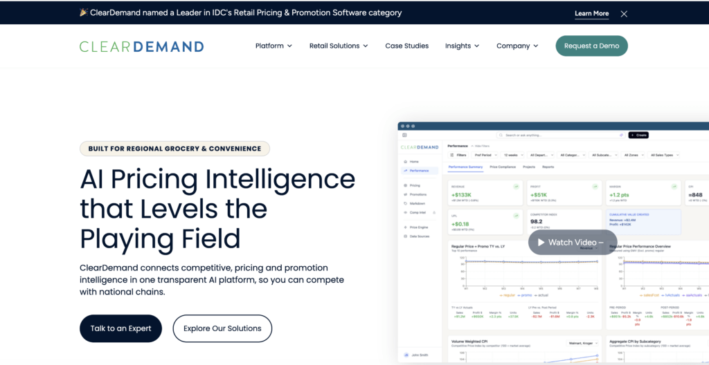 ClearDemand is a strong example of this. Their positioning is direct and specific. Their products are clearly named.