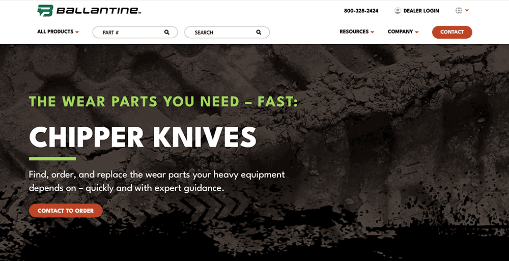 Homepage screenshot of Ballantine