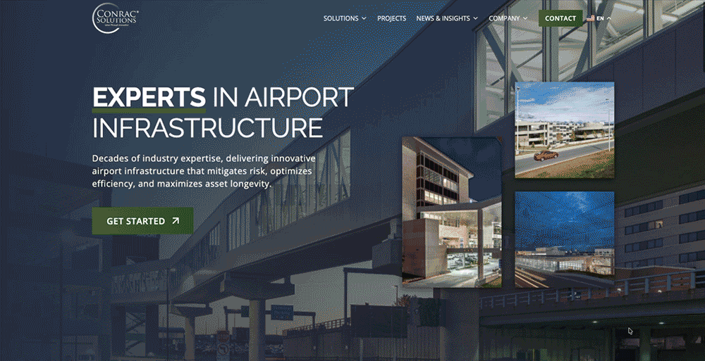 Homepage screenshot of Conrac Solutions